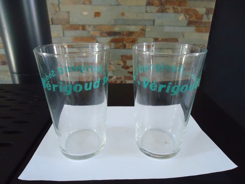 Lot anciens verres - 2, soda