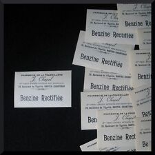 20 LABELS PHARMACY PETROL 1900 20 OLD PHARMACY LABELS NANTES J. CHAPEL