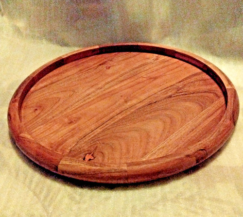 Plateau rond bois acacia - plateau,