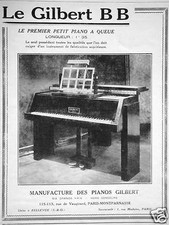 ADVERTISING LE GILBERT BB LE PREMIER PETIT QUEUE PIANO