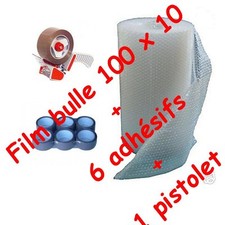 Rouleau Bulles 100 cm x 100 m + 6 adhesif + devidoir pour l envoi et stokage