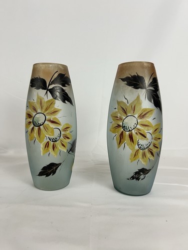 Paire vases émaillés - de,