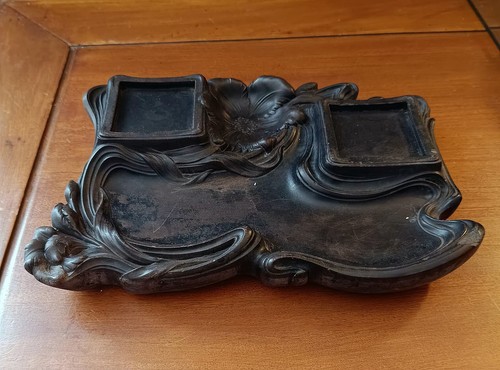 Ancien encrier bureau art - ancien,