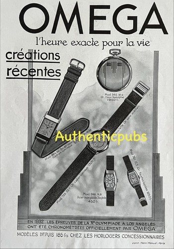 Publicite omega montre gousset - publicite,
