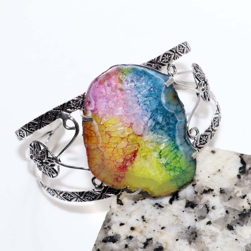 Bracelet jonc arc ciel - bracelet, arc-en-ciel