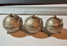 Boites à Pillules Pilulier En Argent Massif 925/1000 Origine PAKISTAN 