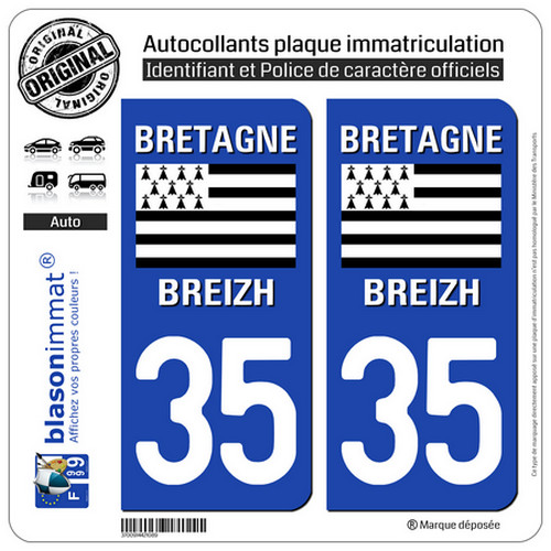 Stickers autocollant plaque - 2,