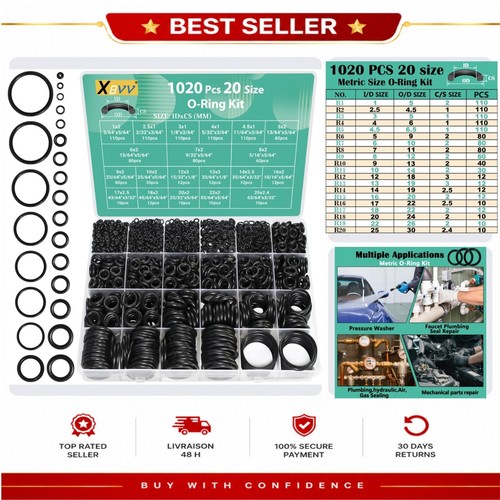 Kit 1020 joints toriques nbr - 1020,