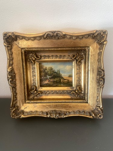 Petite peinture ancienne - , xixe