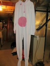 Womens bunny pajamas sleep wear one piece lounge wear size L, so cute and comfy!