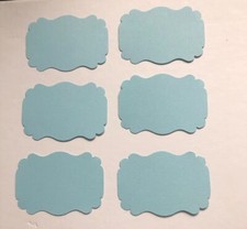 10x Étiquettes Carton Bleu