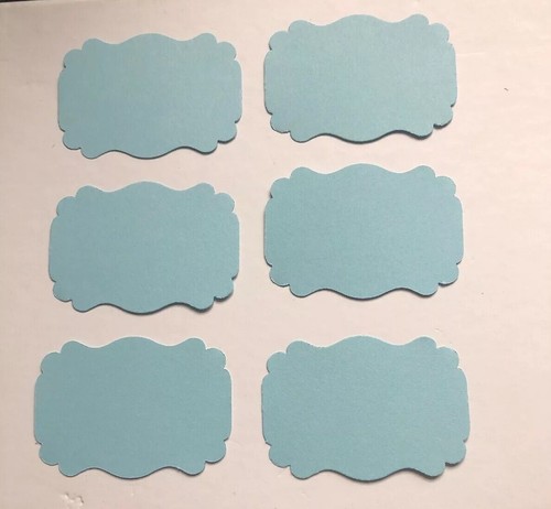 10x étiquettes carton bleu - 10x,