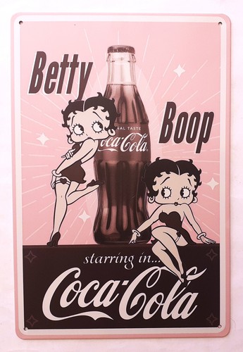 Plaque betty boop coca - plaque, cola