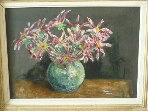 Peinture bouquet dahlias - peinture, de
