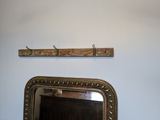 Vintage Wood and Iron Coat Rack Hanger