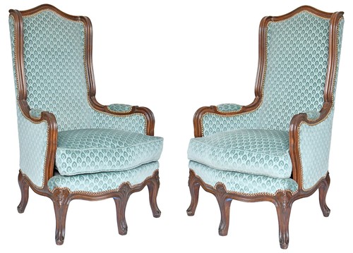 Paire fauteuils bergères - de,