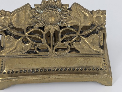 Art nouveau cast brass - nouveau, double