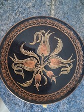 Assiette Cuivre Motif Floral