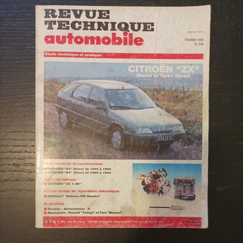 Revue technique citroen - zx, 1.9