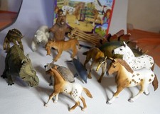 Large lot figures SCHLEICH, Papo, horses, dinosaurs, obstacles, bear, lion