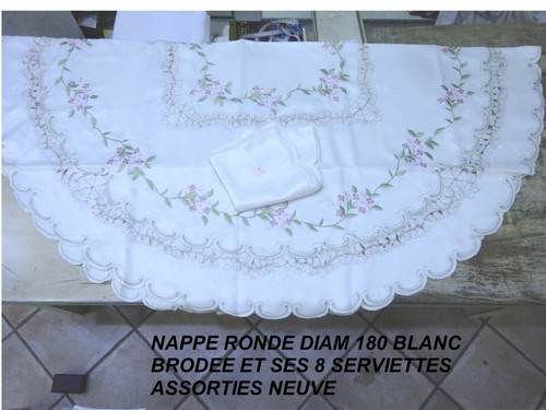 Nappe ronde blanche - nappe,