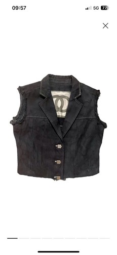 Veste jean chanel vintage - veste, en