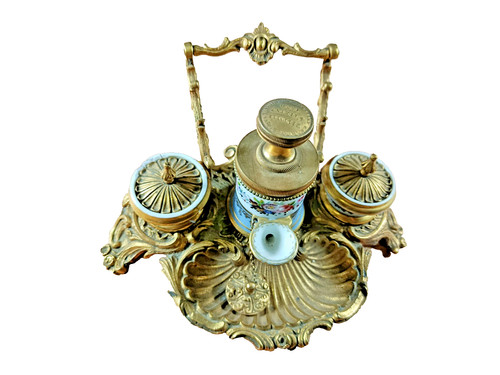 Bel encrier porcelaine et - encrier, en