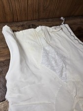 Vintage Rago 6420 Girdle Shapewear High Waist Lace Trim Zip Long Leg 32 USA