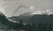 France, Massif du mont-Blanc, Glacier d&#039;Argentier et Aiguille Verte Vintag