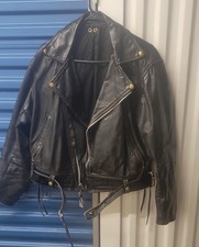 VTG Langlitz Leather Heavy Columbia Motorcycle Biker Jacket Rare Worn Distressed