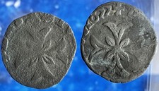 FRANCE 2x DOMBES LIARD 1622 MARY PRINCESS FRENCH MEDIEVAL GENUINE FEUDAL MONEY