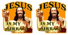 2 STICKERS AUTOCOLLANT JESUS