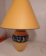 GRAND LAMPE Louis  DRIMMER-Céramique-Jaune Et Bleue