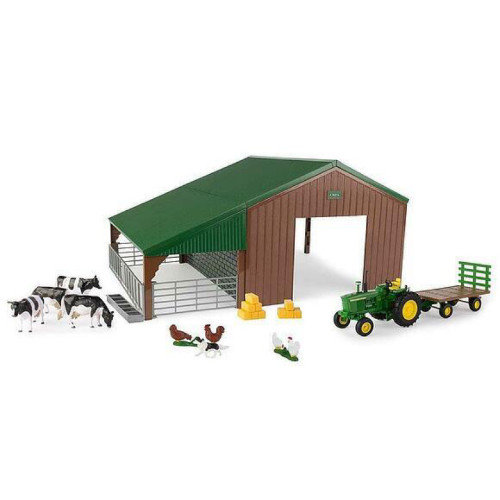 Farm building set with john - building,