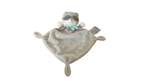 Doudou raton laveur - plat,