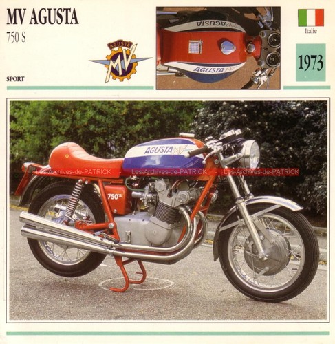 Agusta 750 1973 fiche - mv,