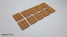 1/43 lot 10 palettes chantier bois quai entrepôt dépôt maquette miniature fret