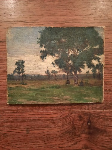 Huile carton paysage - carton,