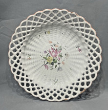 Niderviller Openwork Plate Vanery Earthenware 18th Century Bouquet Tulip Blooming