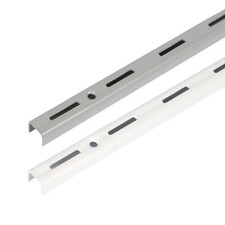 Crémaillère d'étagère simple rail mural à 1 rangée équerres Toolerando 150 cm