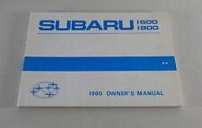Operating instructions / manual Subaru Libero L-series 1600 / 1800 1980