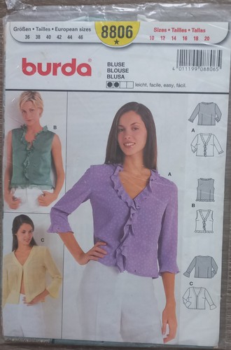 Patron burda 8806 blouse haut - burda,