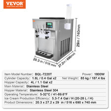 VEVOR Machine À Crème