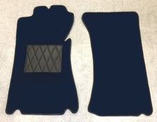 Tapis de Sol Voiture pour Fiat 1200 Spider 1959-62 Bleu Foncé Boucle Simili Cuir