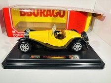 Burago 1/24 Scale cod.0538 Bugatti 'Type 55' (1932) - Yellow/Black - Boxed