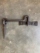 Ancien crochet 18,7 cm, en fer forgé  pour porte volet grille, serrure penture