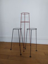 3 Porte plante métal vintage lot 2