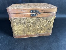 Petit Coffre Bijoux Bois Vintage Années 60/70