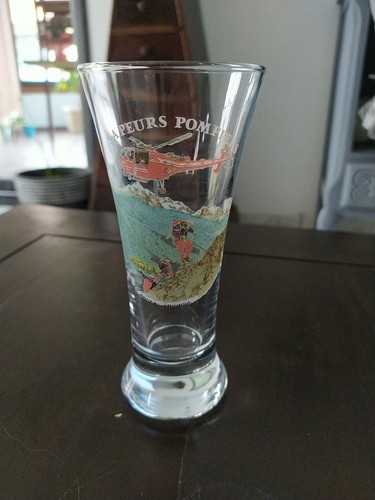 Verre pastis gravé sapeurs - gravé,