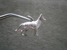German Belgian Shepherd Malinois Dog Vintage Sterling Silver Charm Pendant 3.8g